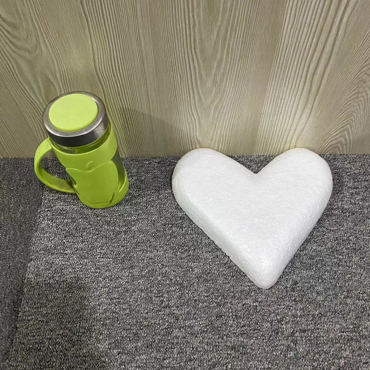 Baolilong espuma sólida tamaño del corazón melocotón medio amor decoración de la ventana boda apoyos pintados