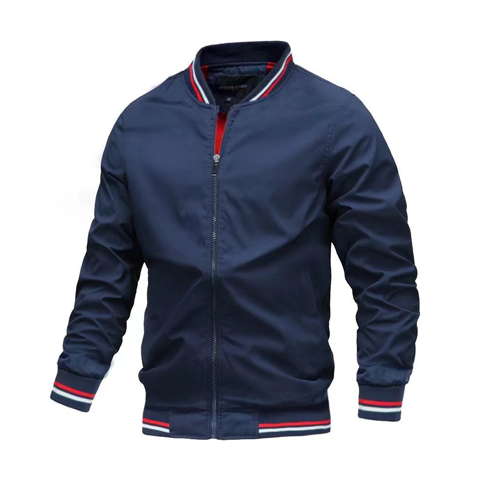 boy Jacket Trendy Autumn Winter New European American Casual Coat Fashion Trend Outerwear Men's Thin Wholesale Stylish_viptrois.com