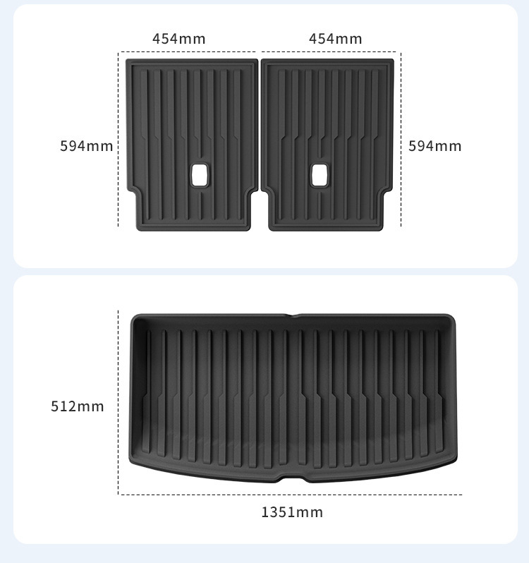 Suitable for 25 Tesla Model Yl Car Floor Mats, Stain-Resistant and Waterproof Special Car Floor Mats, Tpe Floor Mats