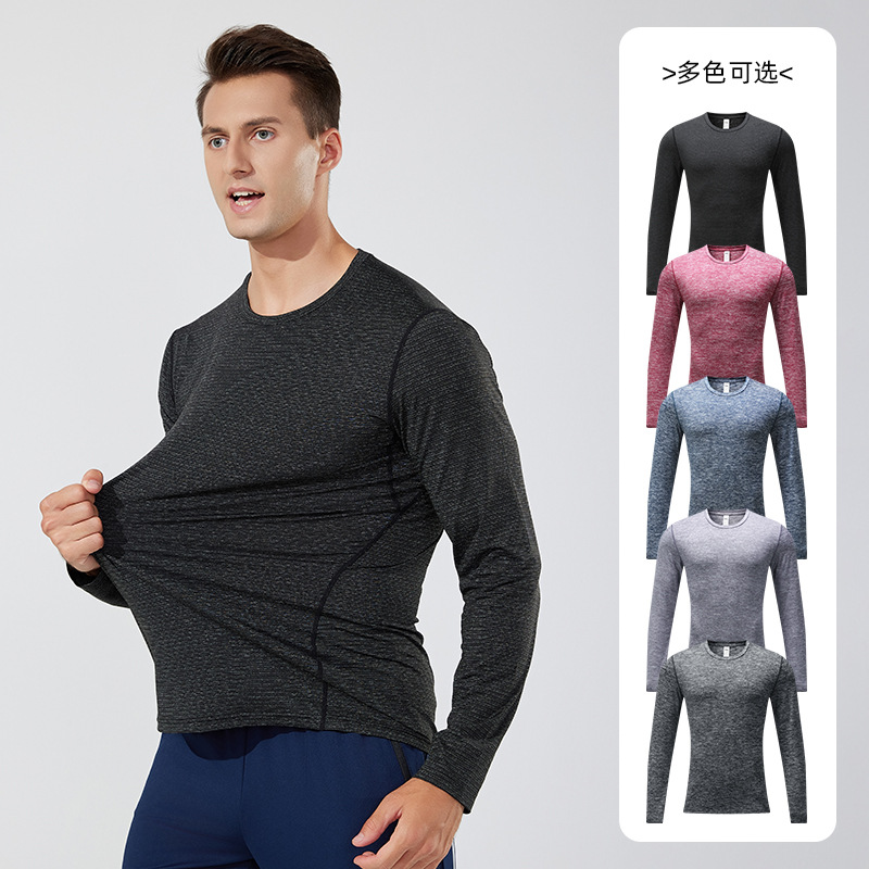 2026 nuevas camisetas de manga larga de primavera suéteres masculinos y femeninos entrenamiento de fitness y carrera blusa de ocio relajado