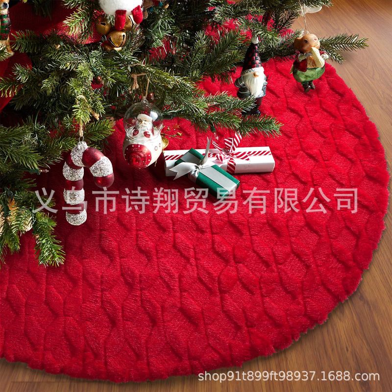 2025 クロスボーダークリスマスツリースカートホワイトクリスマスジャカードツリースカートクリスマスツリー装飾フロアマットクリスマスパーティーの装飾|undefined