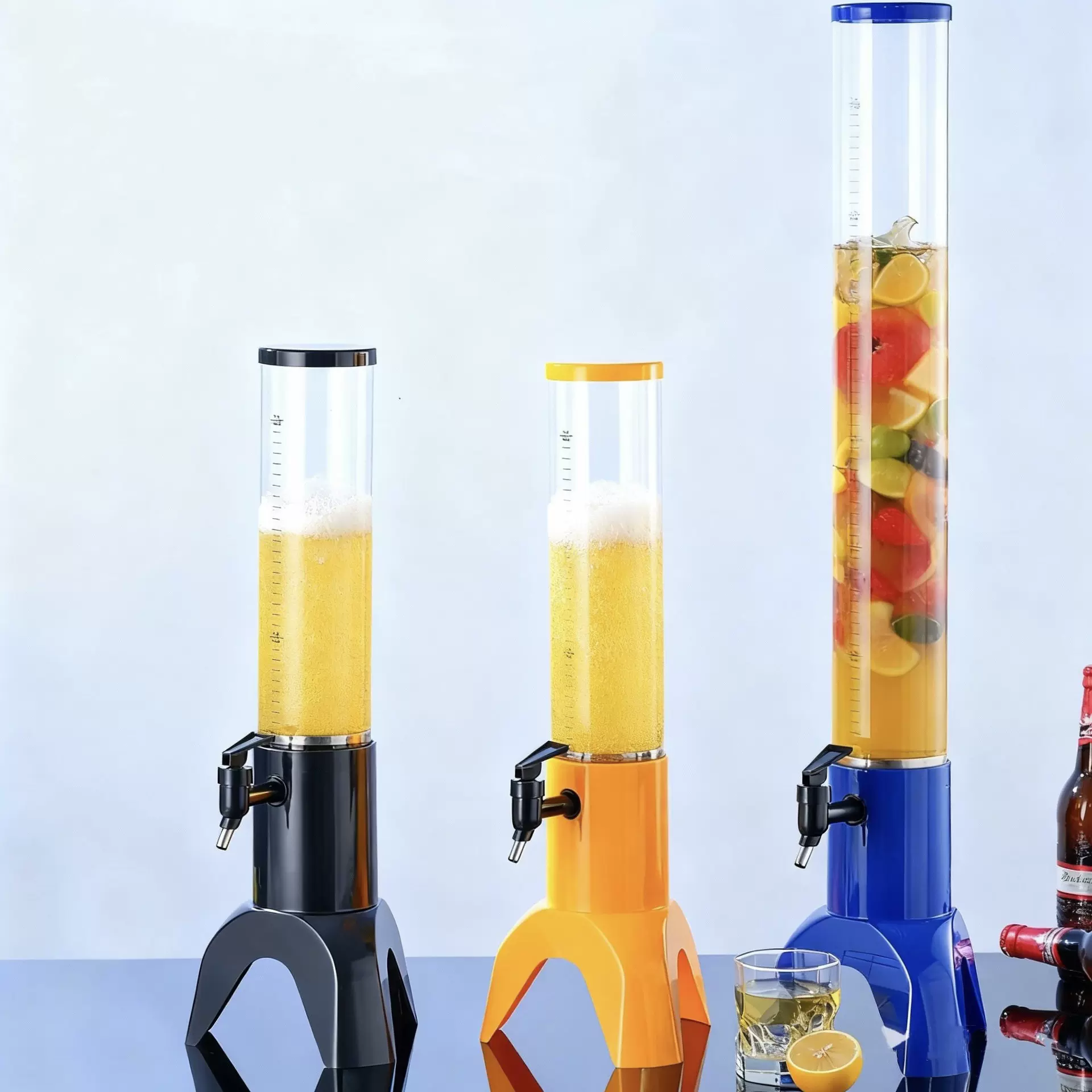 酒炮商用3L网红果汁鼎发光扎啤酒炮饮料桶机果汁塔耐摔啤酒塔酒柱