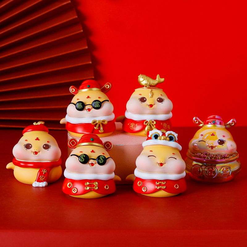 Q 귀여운 축복 작은 뱀 블라인드 박스 홈 국가적 추세 스타일 장식품 좋은 의미 축제 뱀 년 장식 도매