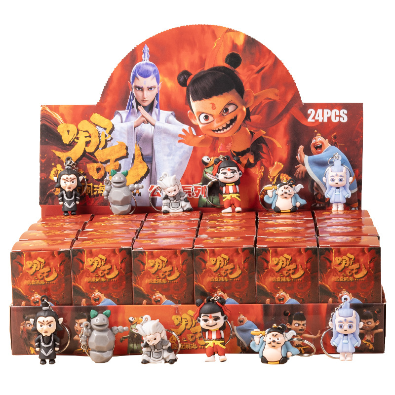 24 nuevas cajas pequeñas de la serie Hecha a mano de Nezha caja ciega colgante todo el regalo de Nezha caja ciega