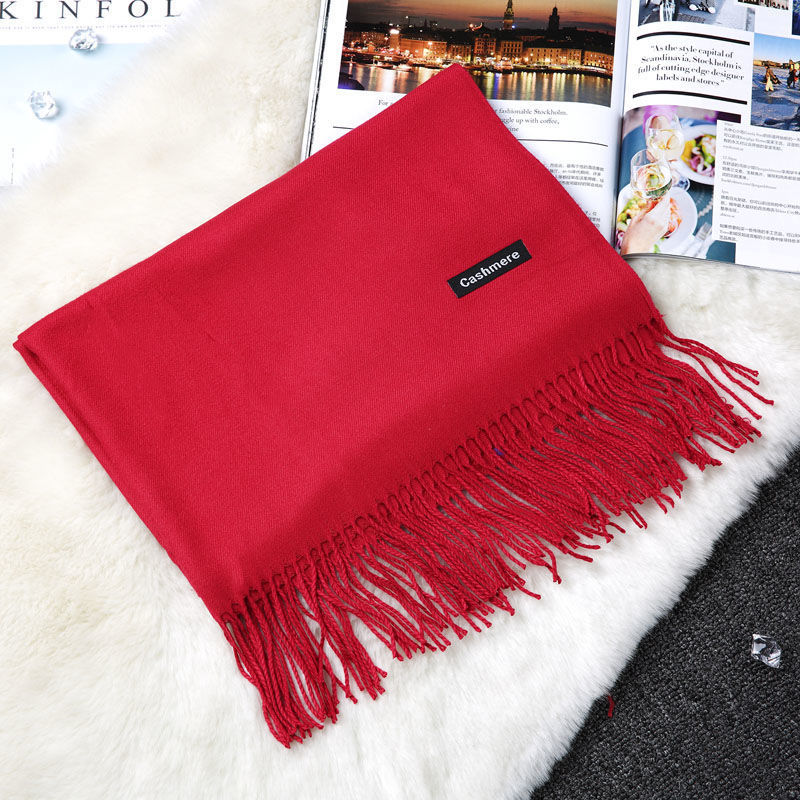 Bufanda gruesa unisex otoño-invierno de cachemira estilo japonés coreano