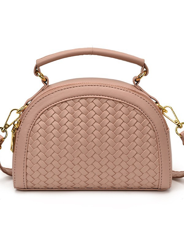 Fábrica de fuente al por mayor bolso semicircular leopardo mujer 2026 nuevo tejido empalme de alta calidad bolso de hombro