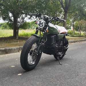 Foreign Trade Factory Direct Sales Foreign Trade New Cg2000W High-Speed Retro Electric Motorcycle Cross-Border Export Sports Car Electric