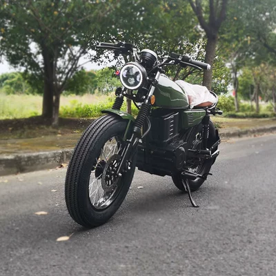 Foreign Trade Factory Direct Sales Foreign Trade New Cg2000W High-Speed Retro Electric Motorcycle Cross-Border Export Sports Car Electric (Elektrikli motosikletlər)