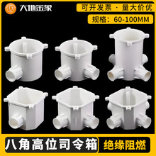 PVC预埋司令箱 灯头盒分线盒高深八角暗装圆接线盒塑料一二三四通
