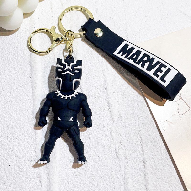 漫画スーパーヒーロー人形ストラップキーチェーンアイアンマン人形シンプルなキーホルダーかわいいペンダント卸売り|undefined