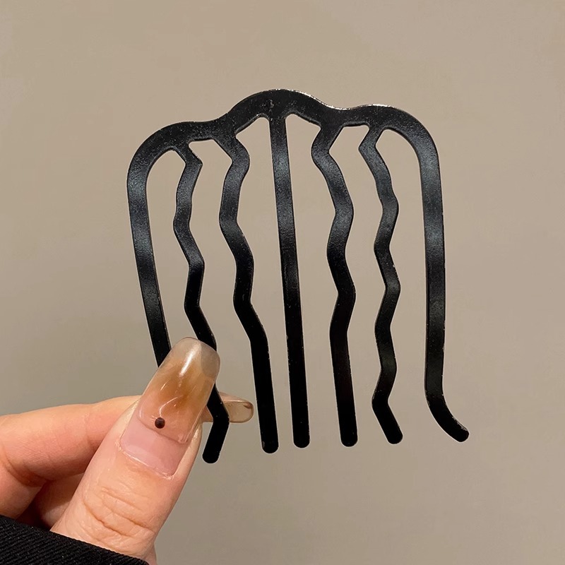 Pelo perezoso rizador negro horquilla pelo tapón bola cabeza pelo updo herramienta en forma de U peine pelo trenzado artefacto horquilla