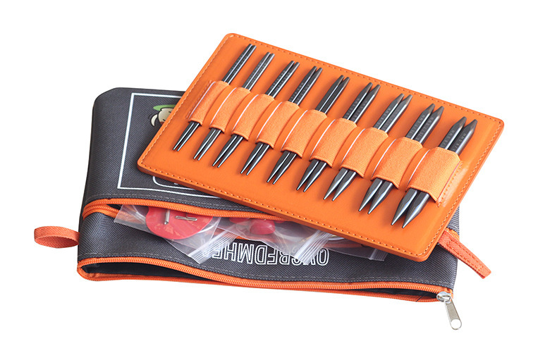 Herramientas de tejido QVCBF 11cm de alúmina cuadrada aguja de suéter desmontable política 9 paquete 3.5mm-8.0mm