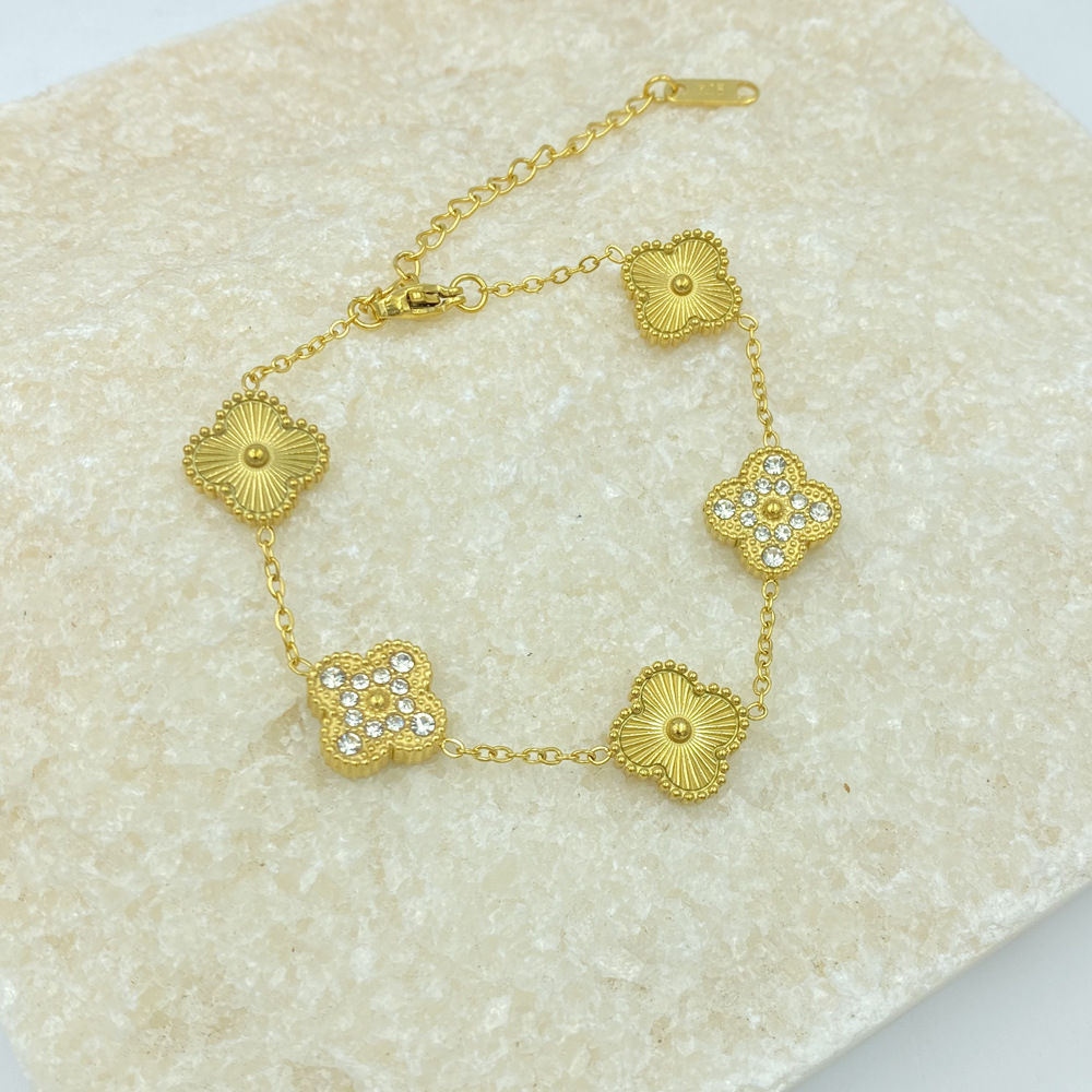 양면 다이아몬드 골드 플라워