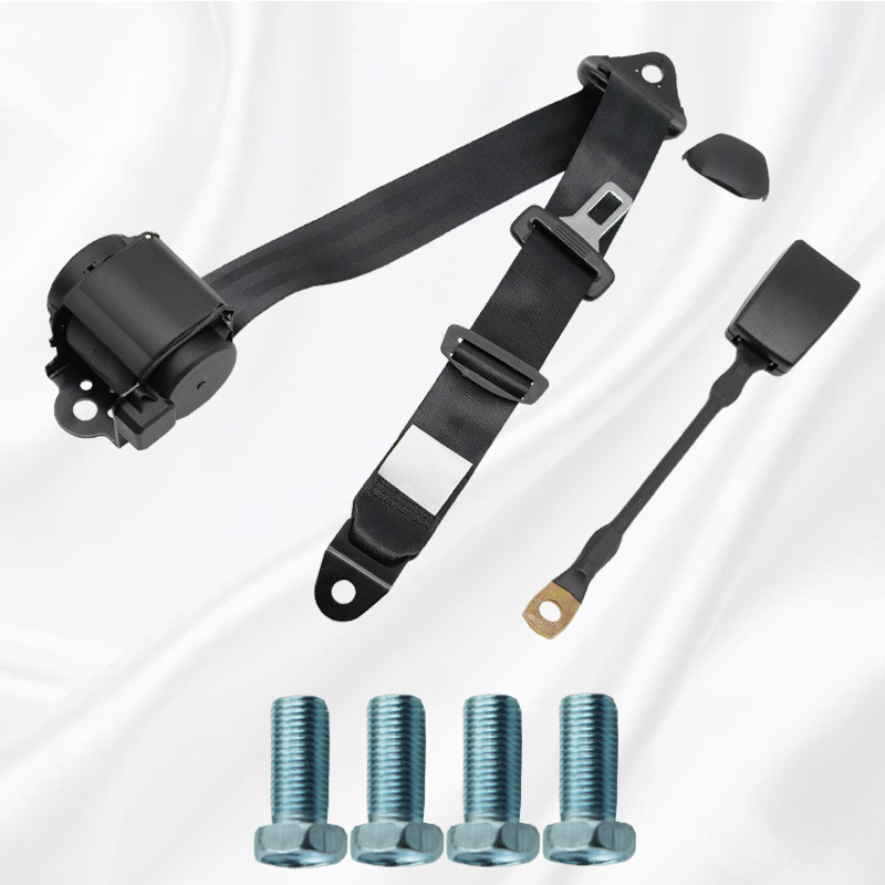 Automated three-point universal seatbelt for cars, buses, and trucks with automatic retractable emergency locking safety belt 3C