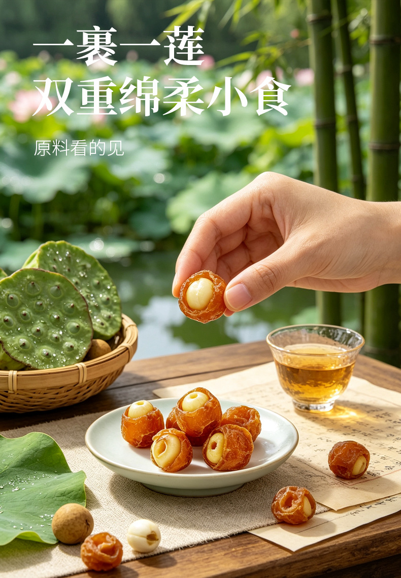 Longan with Lotus Seed Snack 60g Ready to Eat Sweet Herbal Treat specifications