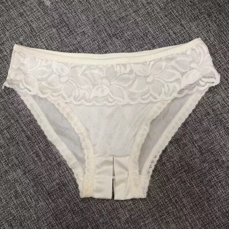 Yellowing Sexy Underwear Women's Ultra-low Waist Sexy Open Crotch Free Briefs Lace Temptation Charming Thin Edition
