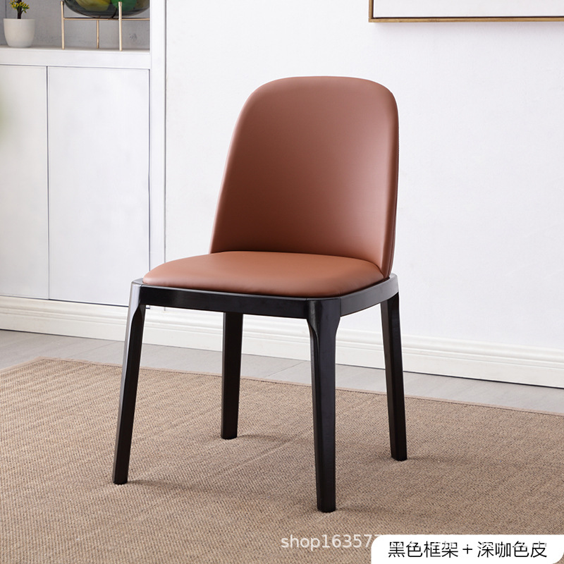 silla de comedor de madera sólida nórdica, silla de restaurante moderna y simple, silla de hotel, silla de respaldo de madera, silla octogonal