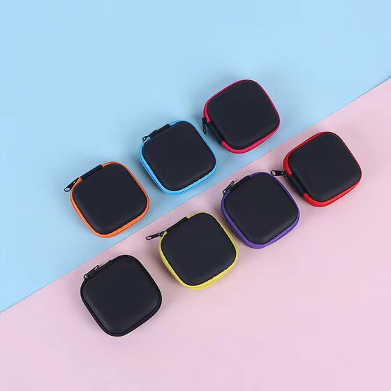 Earphone bag Eva bag data cable packaging box zipper bag Bluetooth earphone bag small square earphone bag Fashion Square bag