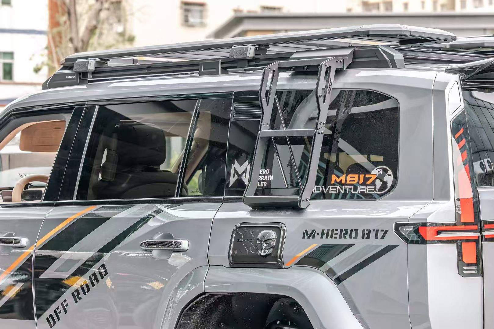 Warrior 817 side ladder, side window storage panel, WEC off-road modification, specialized body expansion parts for outdoor camping vehicles