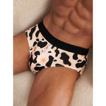 TEMU跨境外贸新款 Underwear Sleepwear 印花拼色泳裤配织带