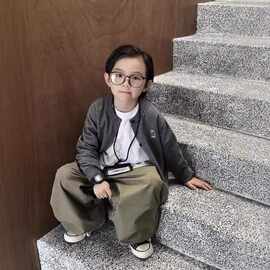 童装男童针织开衫2024新款儿童秋季毛衣外套男孩春秋大童上衣
