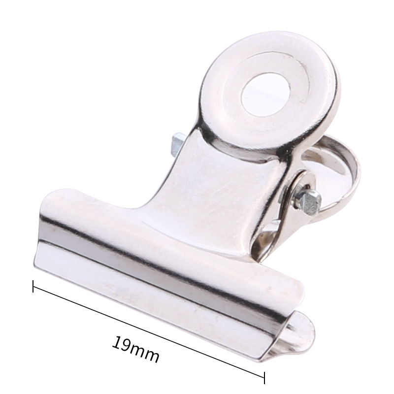 Deli 9524 titular del boleto 38mm redondo hierro titular del boleto titular de acero inoxidable pequeño clip [6 pack]