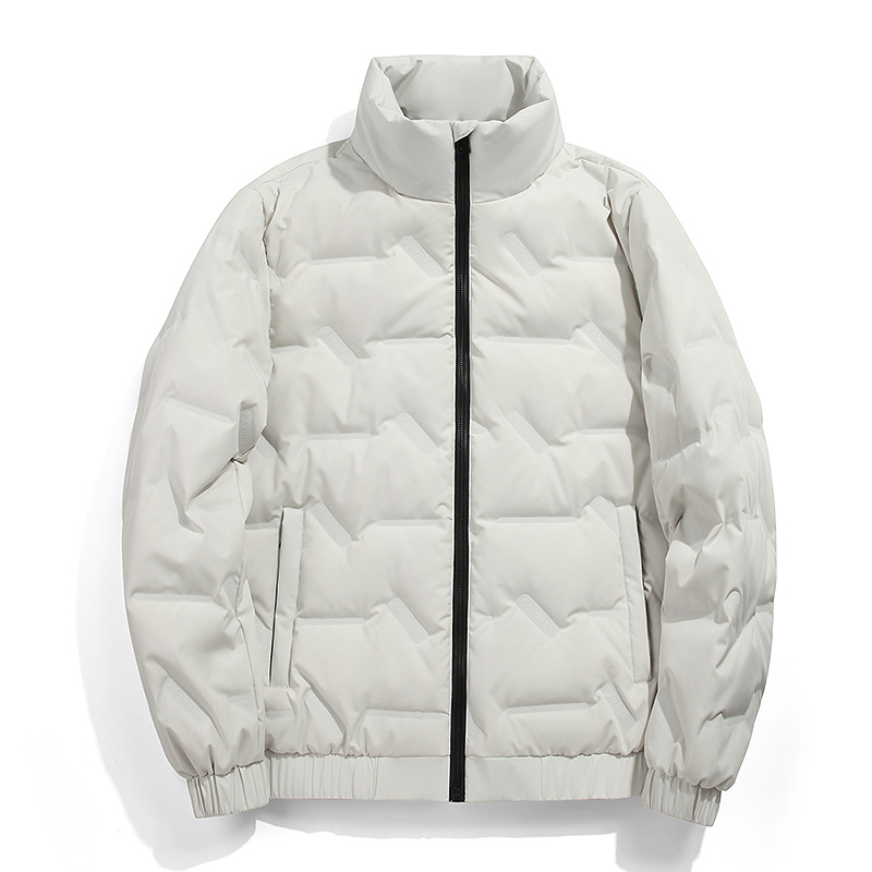 Men's Clothing stand collar Silk cotton jacket, light and thin Silk cotton jacket for men, duck Silk cotton, couple style, winter cold protection, warmth and leisure_voghion.com