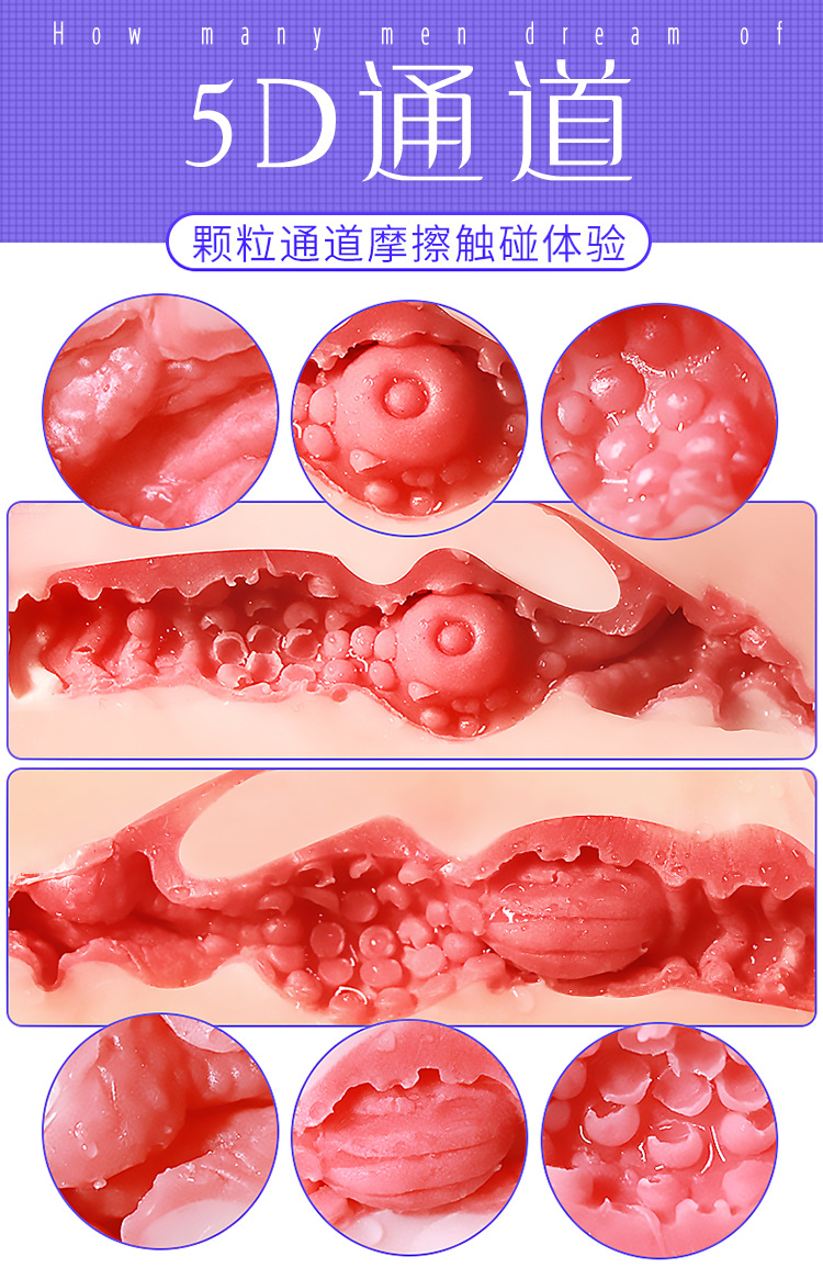 TPE Half-body Male Masturbator with Simulated Buttocks, Manual Insertable Adult Toy — detail image 10