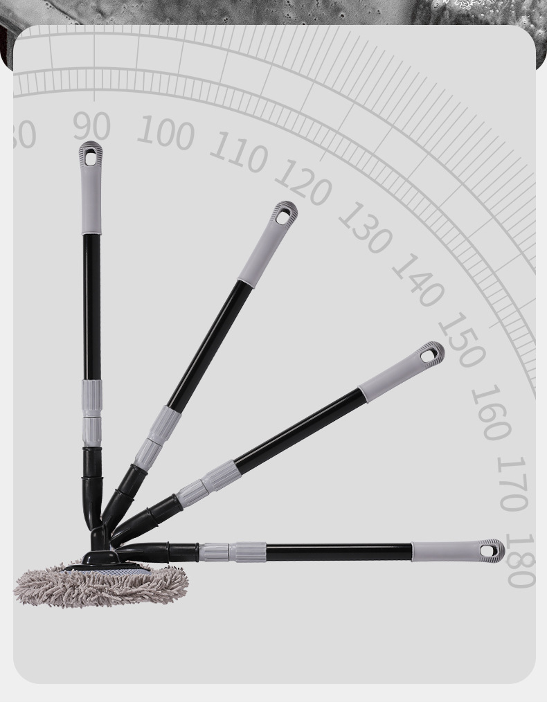 Straight Pole Car Wash Brush, Car Cleaning Tool, Dust Removal, Chenille, Upgraded Telescopic Detachable Car Wash Mop