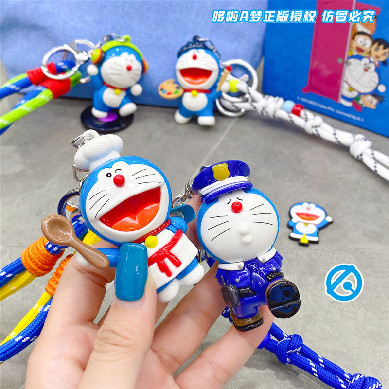 Authentic Doraemon Pendant Professional Dress Car Keychain School Bag Pendant Toy Small Gift Doll Doll