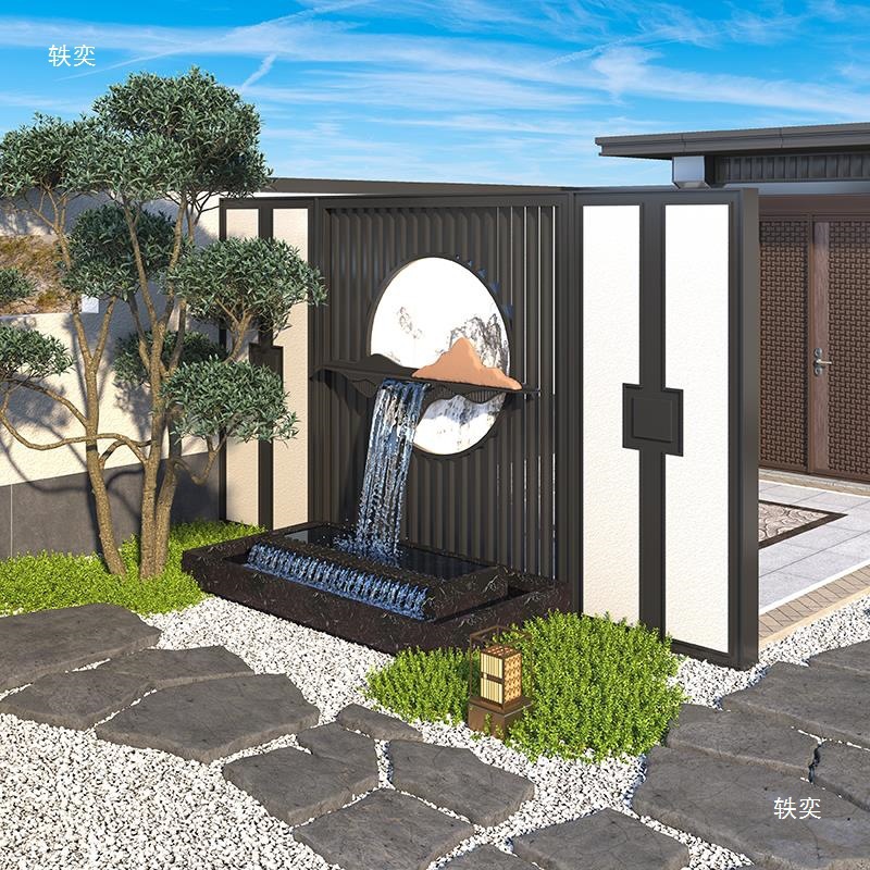 Aluminum Alloy Rockery Screen Partition Outdoor Grille Landscape Background Wall Courtyard Metal Landscape Wall New Chinese Style Shadow Wall