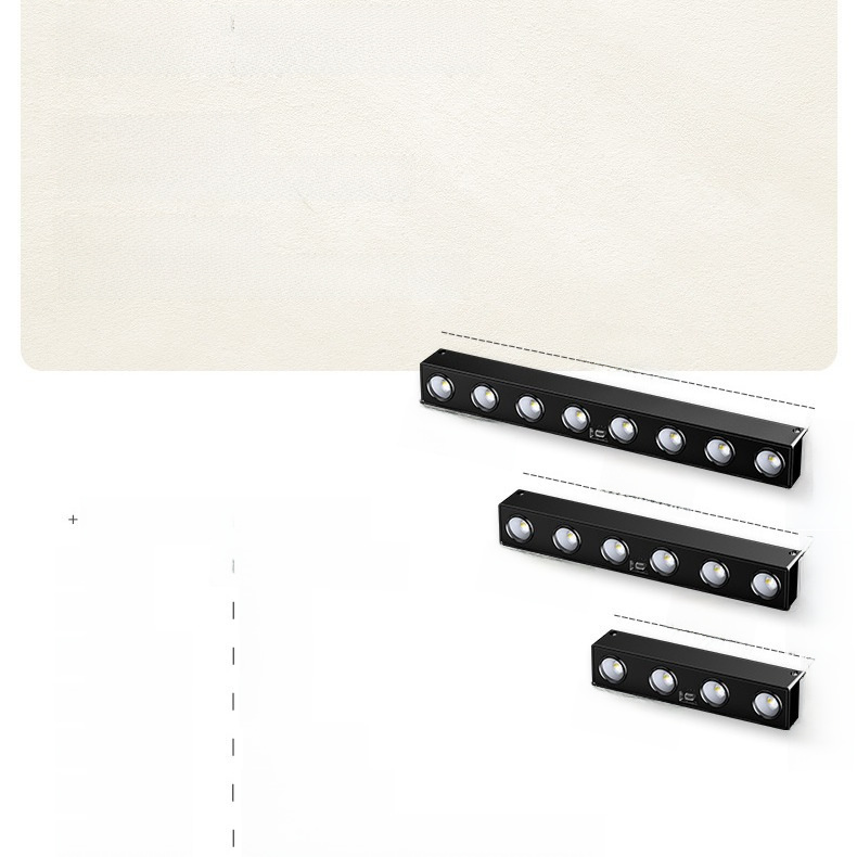 국경 간 새로운 야외 태양 시그니처 라이트 임베디드 스트립 라이트 LED 천장 조명 직사각형 스포트라이트