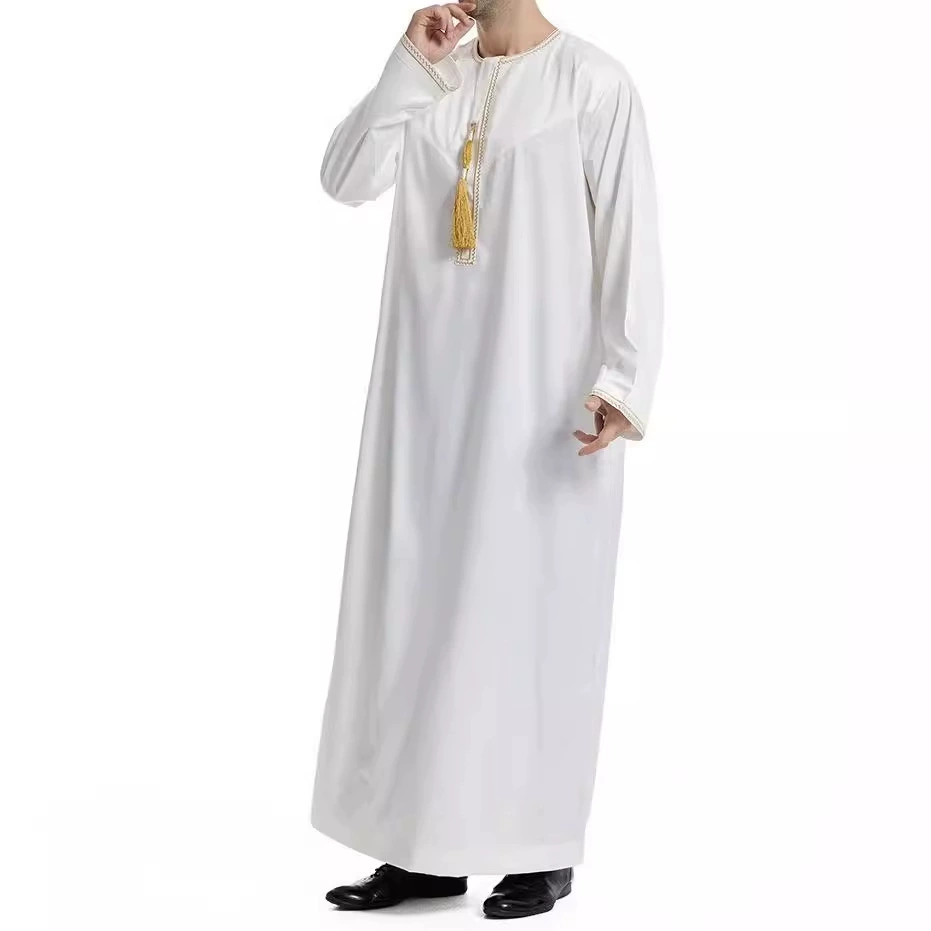 Saudi Dubai Arabic robe local tyrant robe Middle East men's white robe Thobe