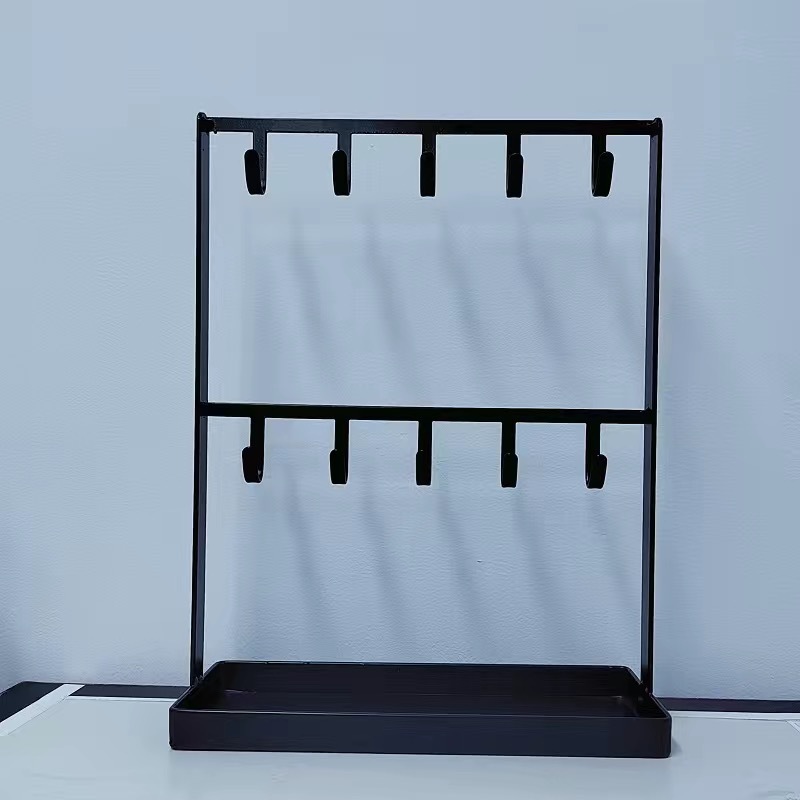 Estricta selección de puerta de entrada llave de joyería estante de almacenamiento de escritorio gancho de hierro forjado orejas collar de cuerda de joyería estante de almacenamiento