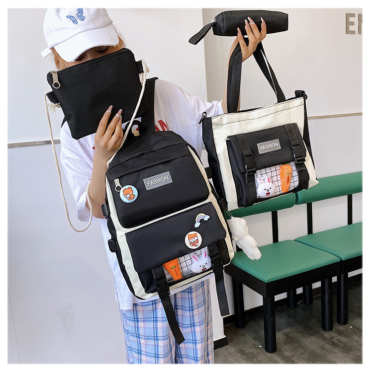 Wholesale Cartoon Pattern Large-capacity Handbag Backpack Messenger Bag Four-piece Set Nihaojewelry display picture 6