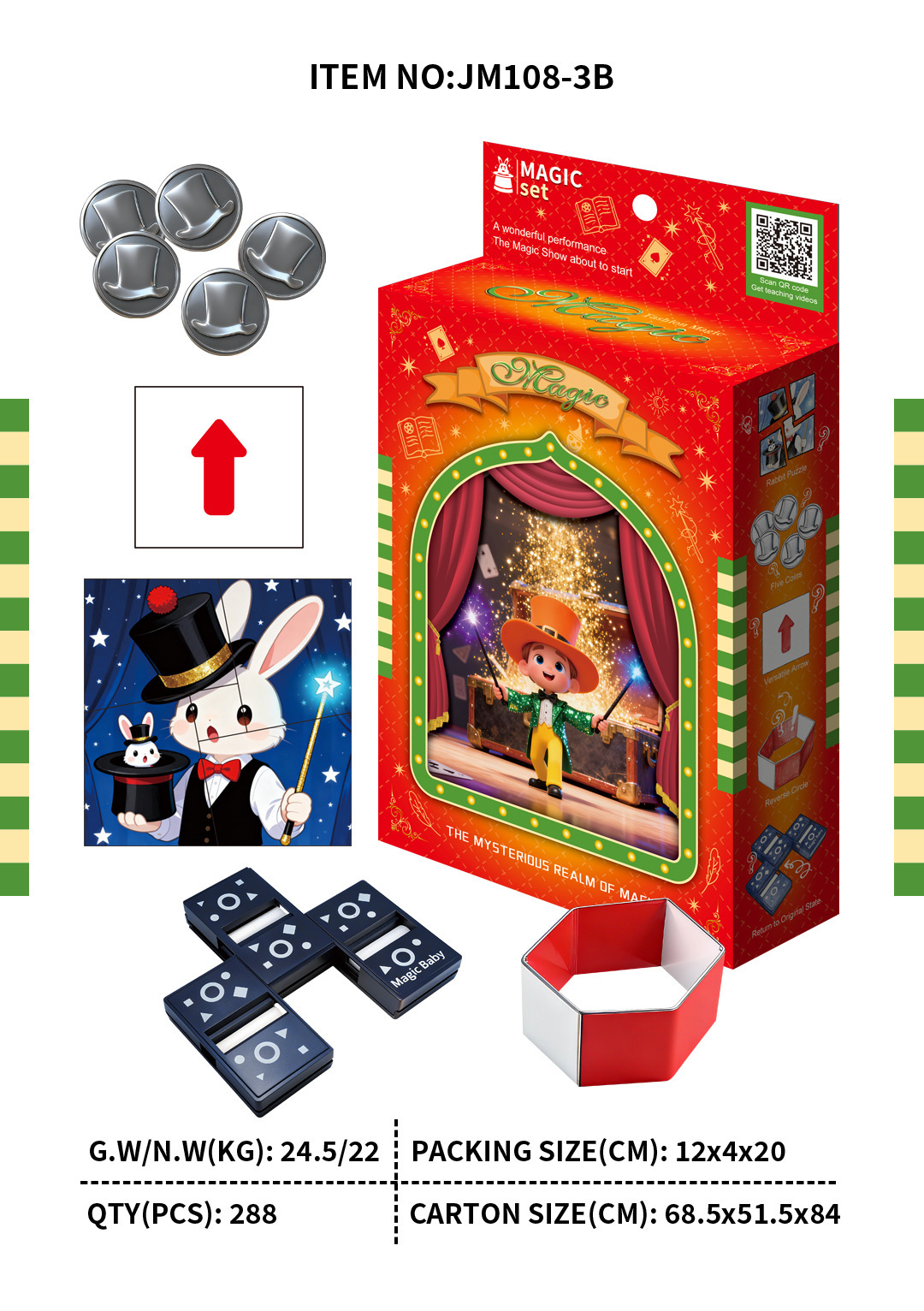 Puzzle infantil transfronterizo bolsillo mágico accesorios mágicos interacción padre-hijo cambio mágico caja de regalo image 18