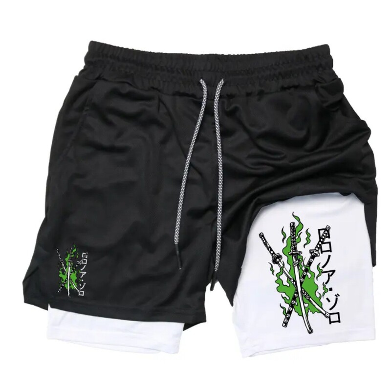 New Fitness Casual Shorts with 3D Digital Print for Adults, Double-Layer Beach Sports Shorts, Foreign Trade Cross-Border E-Commerce