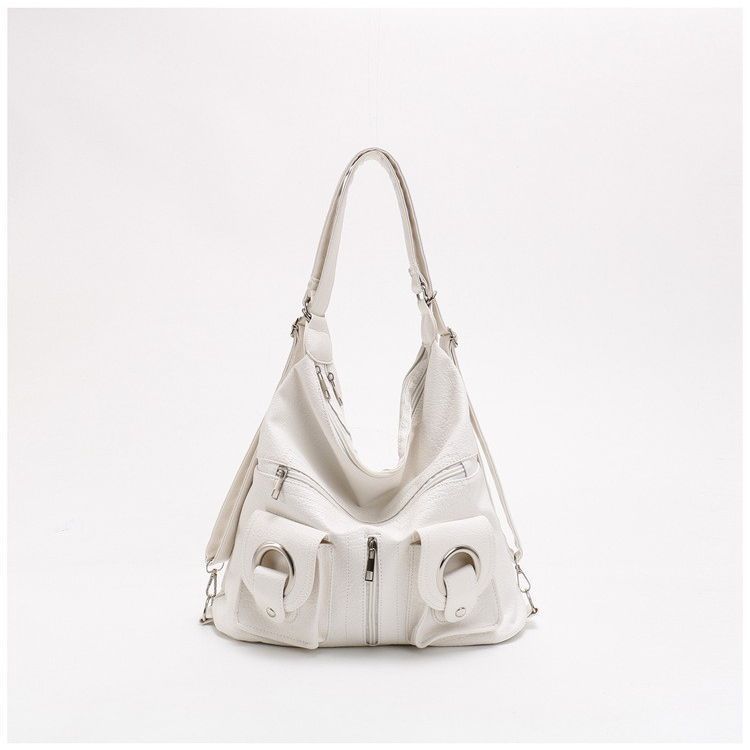 Motocicleta chica caliente suave cuero mochila bolsa de asas de gran capacidad Mediados de Milenio antiguo y2g bolsillo con cremallera hombro bolsa de mensajero