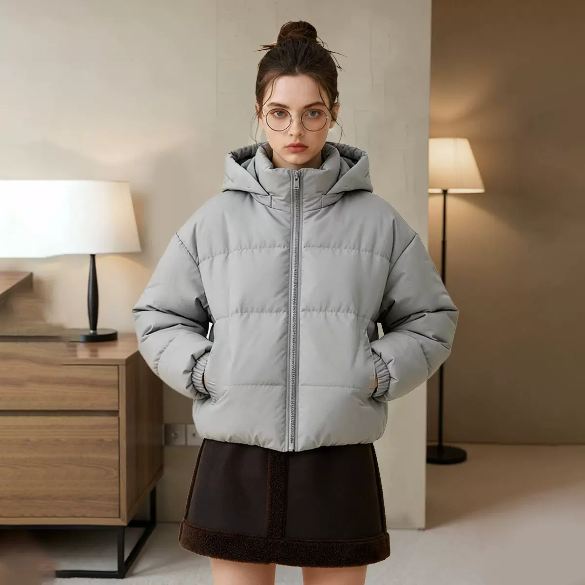 2025冬季羽绒服女新款黄金6小时鲜绒90白鸭绒连帽外套加厚面包服