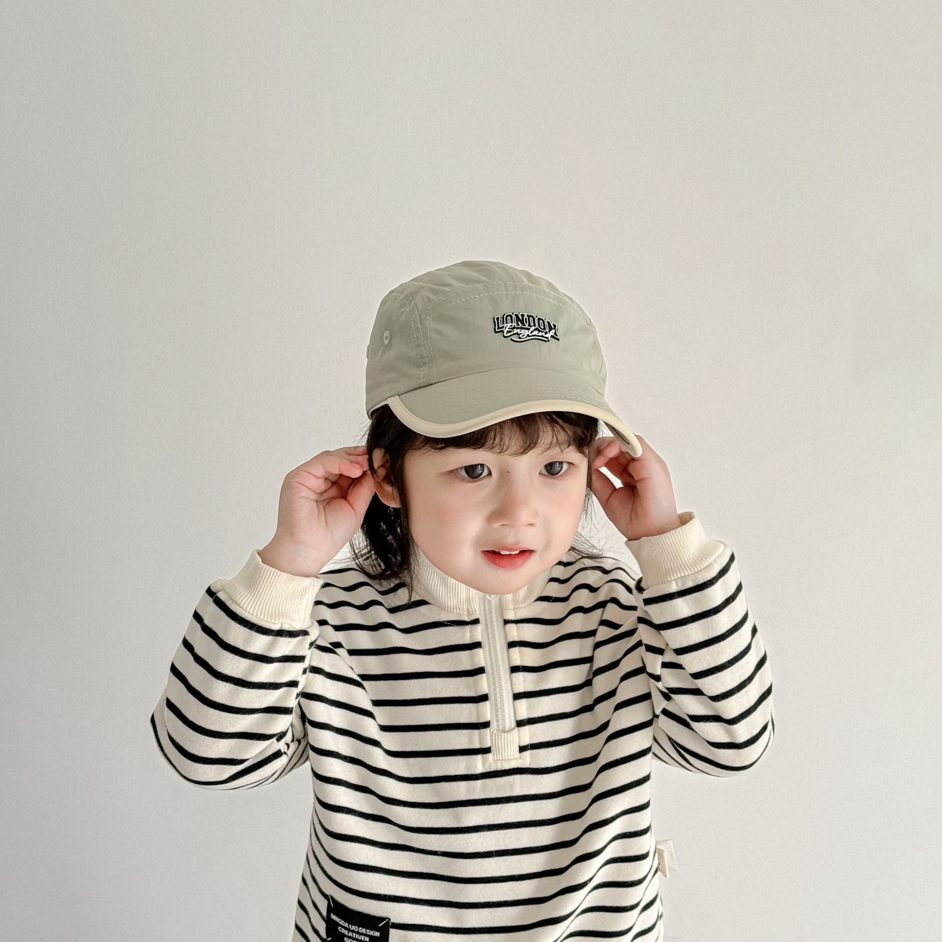 Kids Casual Sun Hat UPF 50+ 2026 Quick-Dry Summer Sunshade Children's Duckbill Cap With Embroidered Letters, New Sun Protection Hat For Boys And_voghion.com