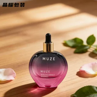 厂家直销现货50ml心形滴管精油瓶电镀圈滴管厚底玻璃瓶定制logo