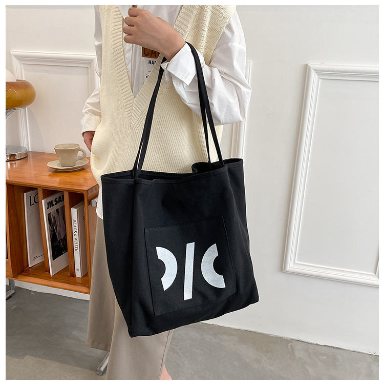 Large-capacity Printed Letter One-shoulder Canvas Tote Bag Wholesale Nihaojewelry display picture 13