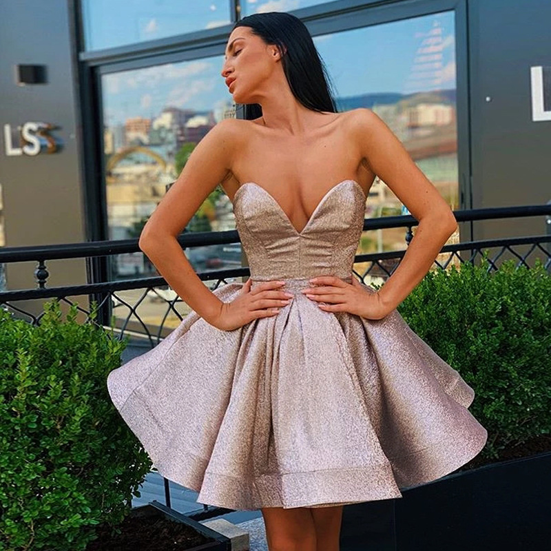 Foreign trade original small dress Amazon oversized mini cocktail party dress 2021 banquet host dress