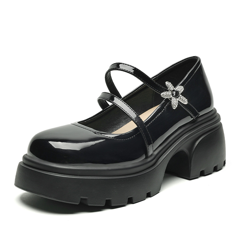 Zapatos Mary Jane Augusden 2026, Nuevos Zapatos de Tacón Alto Franceses con Suela Gruesa para Verano, Estilo Retro Universitario, Zapatos de Cuero