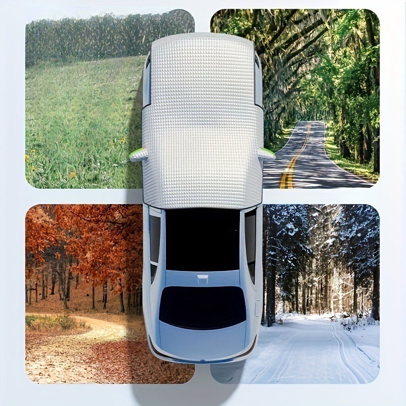 Car Snow Cover, Sun Protection, Heat Insulation, Sunshade, Car Cover, Sunshade, Front Windshield, Snowproof Car Cover, Anti-Frost Car Cover