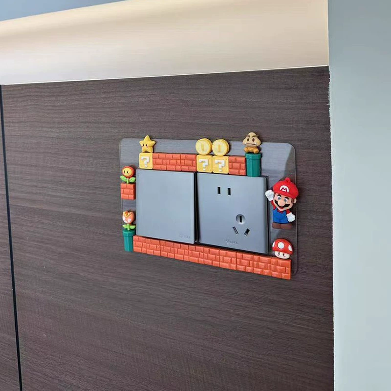 Музыкальный ключ Mario в виде трехмерной милой плюшки, творческие акриловые украшения, защитный чехол