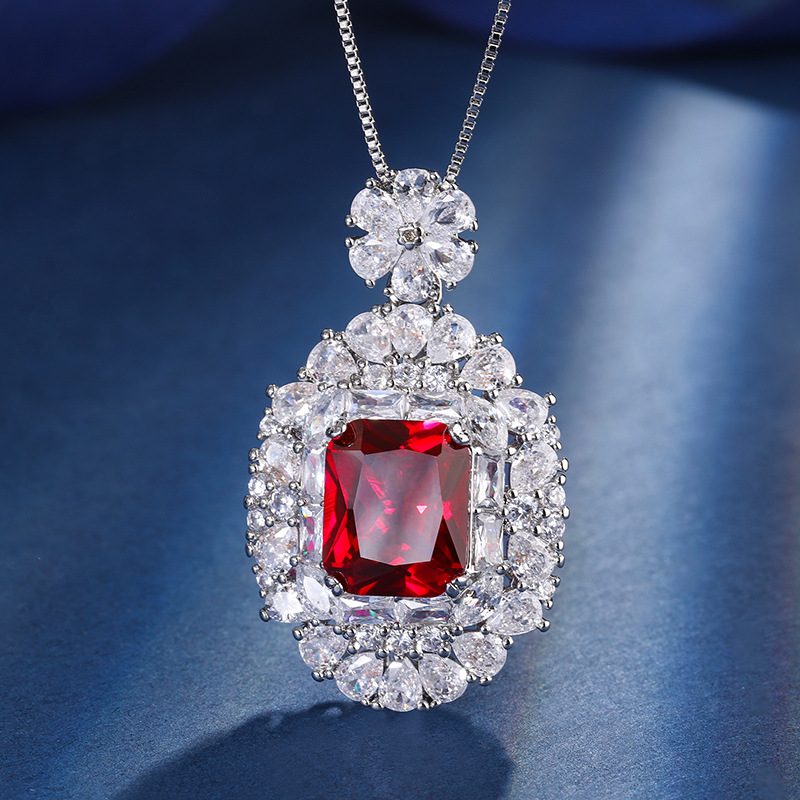 Zhuang Sheng joyas nuevo fondo de cobre chapado en oro de simulación de color tesoro estilo simple luz traje de lujo hembra piedra principal 12*10