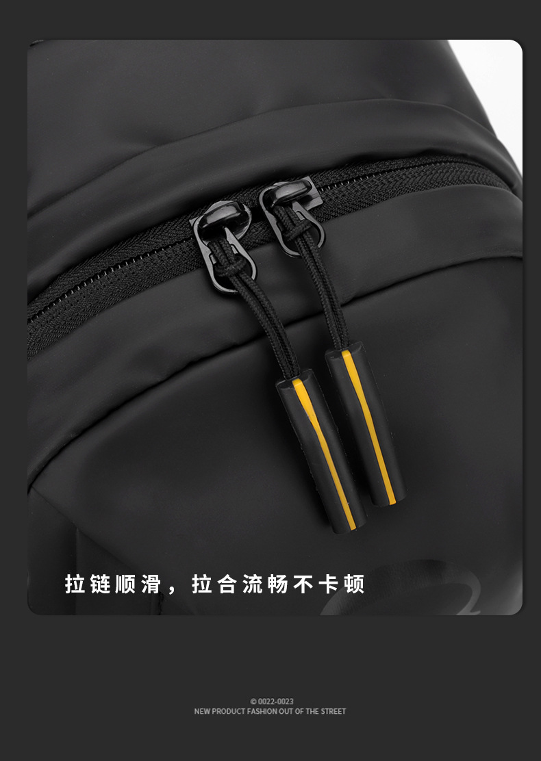 Cross-border waterproof bag, casual and fashionable crossbody bag, men's sports chest bag, multi-functional backpack, large-capacity single-shoulder bag undefined