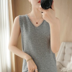 2021年新款春夏針織無袖背心女打底修身小吊帶短款內搭針織衫外穿