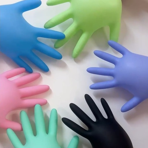 一次性丁晴手套  麻面防滑橡胶耐刺穿防油手套厂家批发